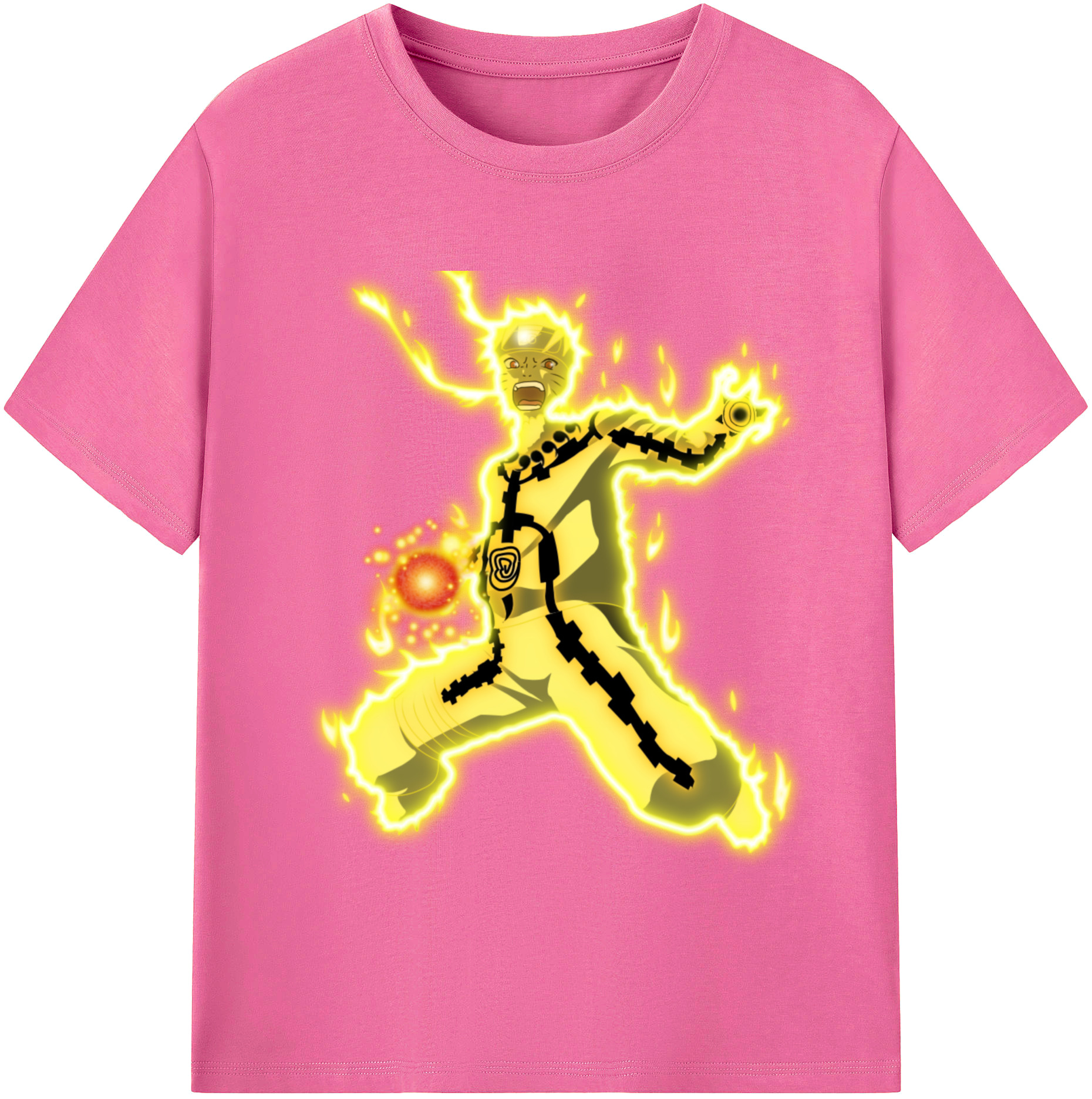 （画像用） NARUTO -ナルト- うずまき ナルト Uzumaki Naruto レディースカジュアルプリントTシャツ（綿100％）